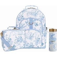Loveshackfancy Garden Party Damask Backpack And Cold Pack Lunch Box Bundle, Set Of 3