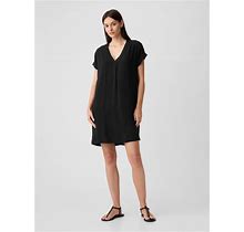 Gap Factory Women's V-Neck Dress Black Tall Size L