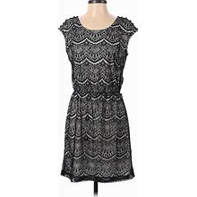 Guess Casual Dress: Black Chevron/Herringbone Dresses - Women's Size 4