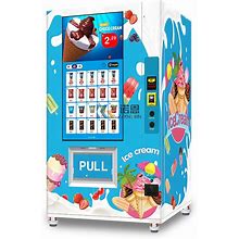 Custom -25°C Refrigerated Meat Frozen Food Vending Machine 49 Inchtouch Screen Japanese Ice Cream