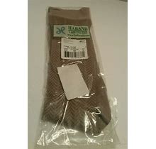 Vintage Haband Polyester Dress Socks Size Large Brown Sealed