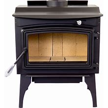 Pleasant Hearth 1,800 Sq. Ft. Medium Wood Burning Stove With Legs, Ash/Chrome/Fire, Wood Stoves