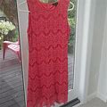 Shinestar Dresses | Coral Crochet A-Line Dress | Color: Pink | Size: L