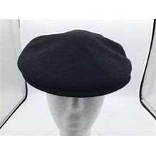Kangol Mens Small 504 Cap Hat 100% Pure Wool Black Cabbie Newsboy Hat