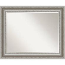 34" X 28" Parlor Framed Bathroom Vanity Wall Mirror Silver - Amanti Art