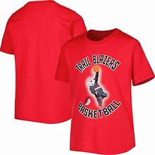 Youth Red Portland Trail Blazers Mascot Show T-Shirt