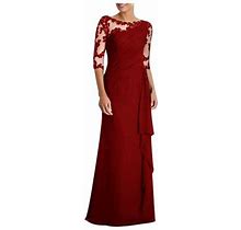 Hbyjlzyg Women's Elegant Long Dress 2023,Women's Maxi Dresses Summer Casual Round Neck Short Sleeve Solid Long Dress