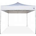 E-Z UP Event Shelter Canopy, Straight Leg 10' X 10' With 4 Walls And Rolling Storage Bag, White