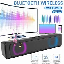 Wireless Bluetooth Soundbar Home Theater Computer Speaker Bar - 3D Surround Sound Bar For TV/PC/Phones/Tablets
