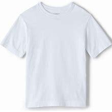 Lands' End Boys White Short Sleeve Essential T-Shirt - - - Small