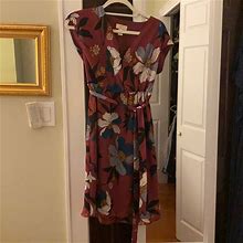 Loft Dresses | Floral Wrap Dress | Color: Purple | Size: Sp