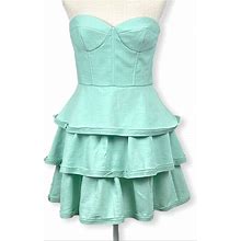 Bcbgmaxazria Dresses | Bcbgmaxazria Jacklyn Opaline Green Strapless Dress Size 6 | Color: Green | Size: 6