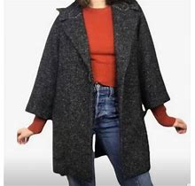 Cabi Jackets & Coats | Cabi Blair Pea Coat Wool Blend Slouchy Charcoal Women's Medium | Color: Gray | Size: M