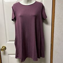 Zenana Outfitters Dresses | Zenana Premium Size Small Purple Tunic Dress With Pockets | Color: Purple | Size: S