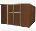 Zoro Select 342 Cu Ft Steel Outdoor Storage Shed, Brown 13X107