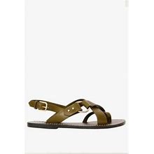 Soeur Florence Sandals - Green - Flat Sandals Size 36