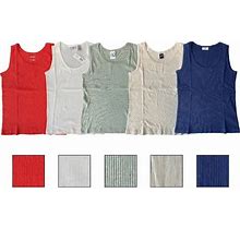 72 Wholesale Ladies Ribbed Tank Tops Assorted Colors