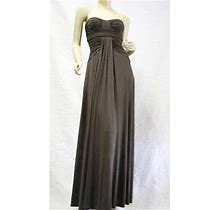 $400 Bcbg Oak "Jve65652" Beaded Strapless Long Gown Dress M