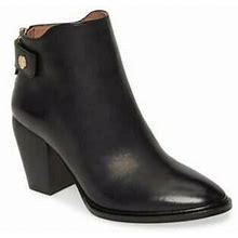 LOUISE ET CIE Thisbee Black Leather Ankle BOOTS Womens Size 8 NEW
