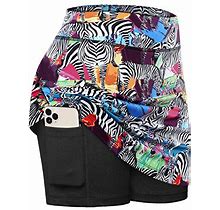 Fulbelle Skorts Skirts For Women Dressy, Tennis Skort Golf Skirts For Women With Pockets High Waisted Athletic Running Skirt Casual Summer Colourful