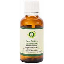 Vetiver Essential Oil | Vetiveria Zizanoides | Vetiver Oil | For Diffuser | For Skin | For Massage | 100% Pure Natural | Steam Distilled | Therapeutic Grade | 15Ml | 0.507Oz By R V Essential