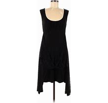 Connected Apparel Casual Dress - High/Low: Black Dresses - Women's Size 8