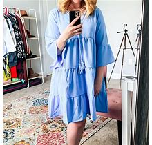 Amazon Essentials Dresses | Blue Babydoll Dress | Color: Blue | Size: M