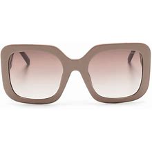 Marc Jacobs Eyewear - Colour-Block Oversized-Frame Sunglasses - Women - Cellulose - One Size - Neutrals