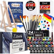 Acrylic Paint Set,57 PCS Professional Painting Supplies With Paint Brushes, Acrylic Paint, Easel, Canvases, Painting Padspalette, Paint Knife, Brush