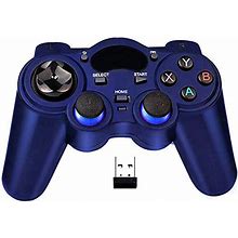 USB Wireless Gaming Controller Gamepad For PC/Laptop Computer(Windows XP/7/8/10) & PS3 & Android & Steam (Blue)