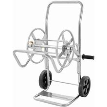 Bentism Hose Reel Cart With Wheels, Metal Hose Reel Holds 200 Feet Of 5/8" Hose Capacity Heavy Duty Outdoor Water Planting Truck For Yard, Garden