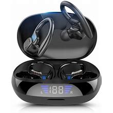 Wireless Earbuds,Bluetooth Headphones 5.0 True Wireless Sport Earphones Built-In Mic Running Headset With Earhooks Charging Case Compatible With Iphon