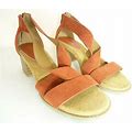 Qupid Women Shoes Sandals Terra Cotta Heels Size 7 Sku 5893