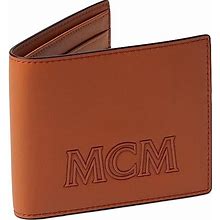 MCM Aren Leather Small Wallet Handbags Cognac : One Size