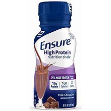 Ensure High Protein Nutritional Shake With 16G Of High-Quality Protein, Ready-To-Drink Meal Replacement Shakes, Low Fat, Milk Chocolate, 8 Fl Oz, 24 Count