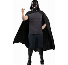Adult Darth Vader Mask & Cape Costume Kit | Adult | Mens | Black | One-Size | Jazwares