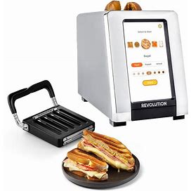 Revolution R180S High-Speed Touchscreen Toaster, 2-Slice Smart Toaster With Patented Instaglo Technology & Revolution Toastie Panini Press