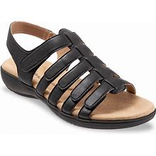 Trotters Extra Wide Width Tiki Sandal | Women's | Black | Size 12 | Sandals | Ankle Strap | Fisherman