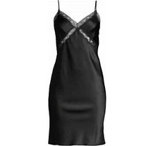 Kiki De Montparnasse Women's Lace Inset Slip Dress - Black - Size XS