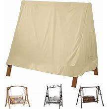 Outdoor Swing Cover, A-Frame Patio Swing Cover For Outdoor Furniture Porch Cover Waterproof UV Resistant Protector(72''LX67''wx55''h) (Beige)
