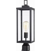 Hukoro 20.35-In Matte Black Modern/Contemporary Outdoor Post Light | FAY-US-OD-144-BK