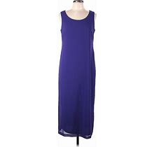 Karin Stevens Casual Dress - Sheath: Purple Solid Dresses - Women's Size 10