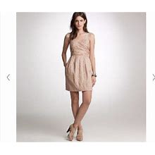 J. Crew Dresses | J Crew Pinky Beige Blush Vivette Ruched Dress Sz 0 | Color: Pink/Red | Size: 0