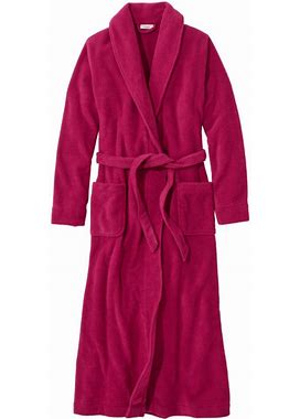 L.L.Bean | Women's Winter Fleece Robe, Wrap-Front Deep Raspberry Medium