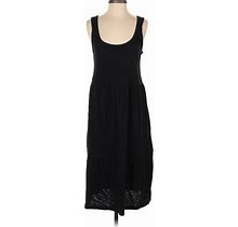 Gap Casual Dress - Midi Scoop Neck Sleeveless: Black Solid Dresses - Women's Size X-Small Petite