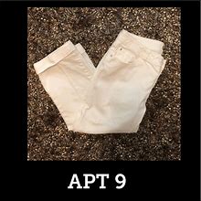 Apartment 9 Jeans | Apt 9 White Rhinestone Capri | Color: White | Size: 10