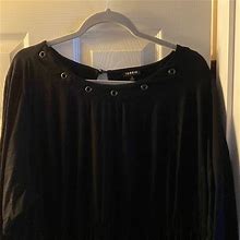 Torrid Dresses | Torrid 3X Stretch Challis Skater Dress With Grommet Detail. | Color: Black | Size: 3X