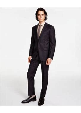 Calvin Klein Mens Slim Fit Wool Blend Stretch Suit Separates - Size 30X32