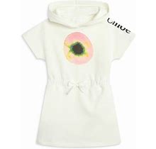 Chloe Girls' Cotton Hooded Dress - Little Kid, Big Kid - Ivory/Cream - Size 6 - Off White