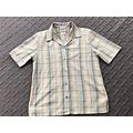 Koret Francisca Petites Women's Short Sleeve Collared Multicolor Plaid Top Small